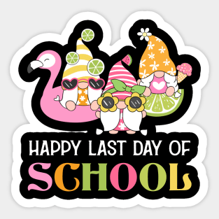 Cute Happy Last Day Of School Teacher Student Graduation Gnomes Sticker